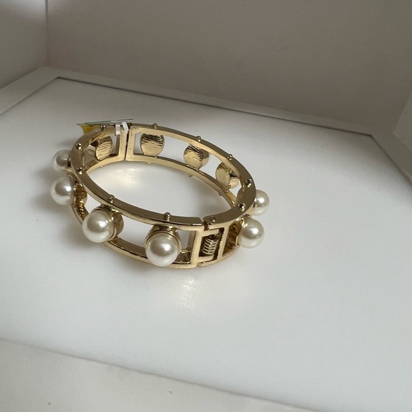 INC Gold Pearl Stud Trend Bracelet - Picture 3 of 3